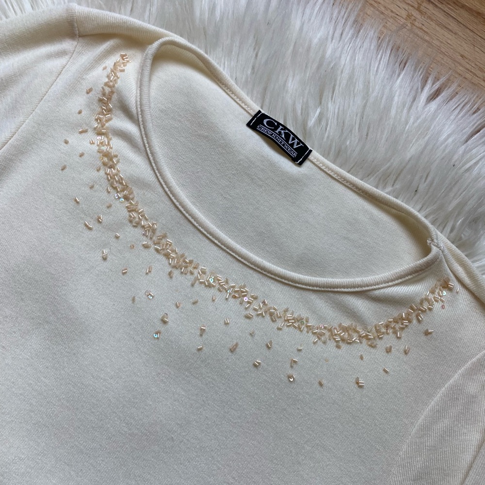 Beaded pullover sweater - Picture 3 of 4